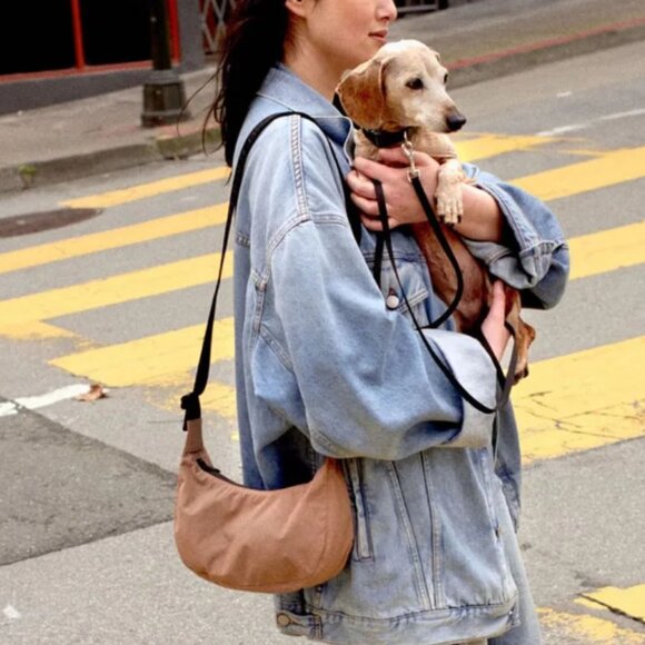 NWT Baggu Small Crescent Bag - Cocoa - Picture 4 of 6